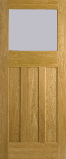 DX 30's Style Internal Oak Door (frosted glass)